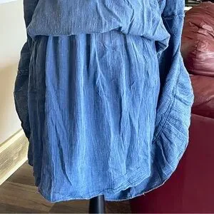 Mlle Gabrielle Denim Tube Midi Dress Size Medium